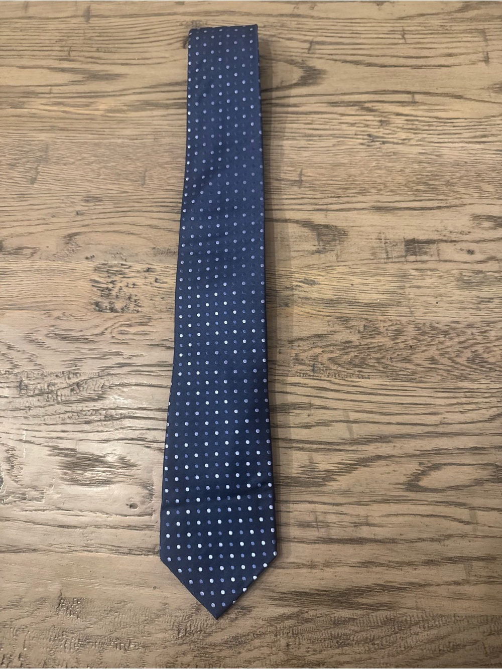Donald Trump Navy Blue Polka Dot Men's Tie - Sophisticated Formal Accessory